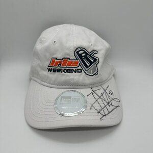 Jonathan‎ Vilma Signed Hat - Irie Weekend White Hat Auto Autograph Jets & Saints
